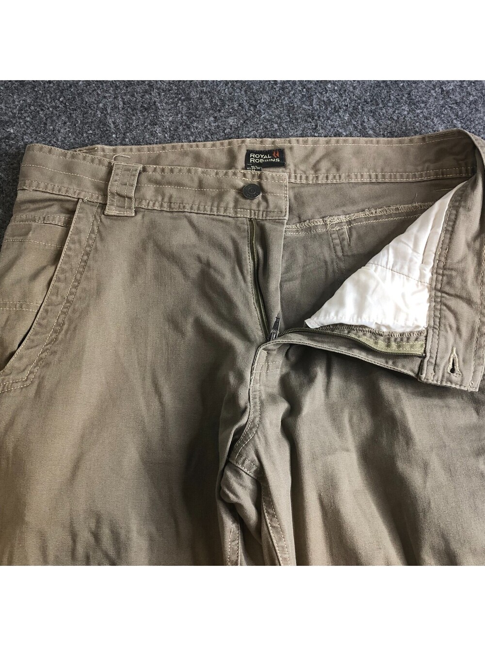 Royal Robbins Traveler Pants Mens 34x32 Tan Brown Stretch Cotton Outdoor Wear